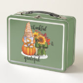 Gelukkig en dankbaar metalen lunchbox (Voorkant)