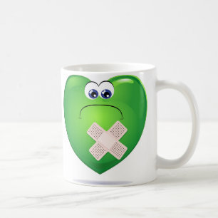 Gelukkig en droevig koffiemok