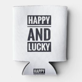 Gelukkig en fortuinlijk blikjeskoeler