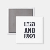 Gelukkig en fortuinlijk magneet (Voorkant / Achterkant)