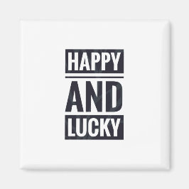 Gelukkig en fortuinlijk magneet