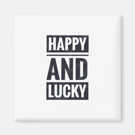 Gelukkig en fortuinlijk magneet (Voorkant)