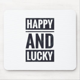 Gelukkig en fortuinlijk muismat