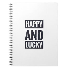 Gelukkig en fortuinlijk notitieboek