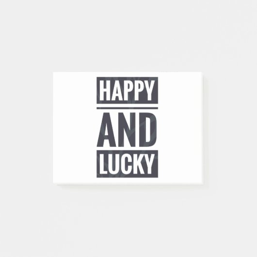 Gelukkig en fortuinlijk post-it® notes (Voorkant)