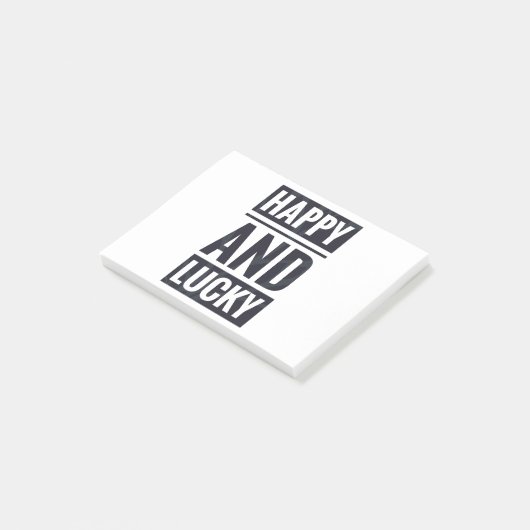 Gelukkig en fortuinlijk post-it® notes (Schuin)