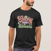 Gelukkig en gezegend Gelukkig Saint Patricks Dag K T-shirt (Voorkant)