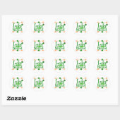 Gelukkig en gezegend 🍀✨ ronde sticker (Vel)