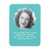 Gelukkig en gezond zijn, leuke foto magneet (Verticaal)