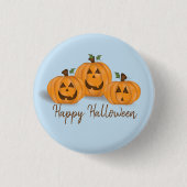 Gelukkig en glimlachend Jack O Lantern Ronde Button 3,2 Cm (Voorkant)