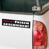 Gelukkig en net gescheiden bumpersticker (Op Truck)
