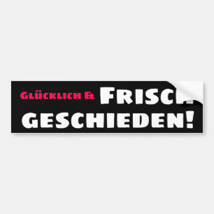 Gelukkig en net gescheiden bumpersticker