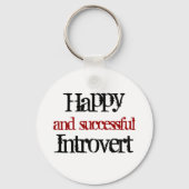 Gelukkig en succesvol introvert sleutelhanger (Voorkant)