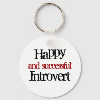 Gelukkig en succesvol introvert sleutelhanger