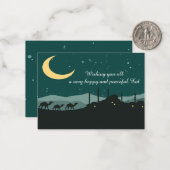 Gelukkig en vredig Eid Notitiekaartje (Voorkant / Achterkant in situ)