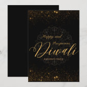 Gelukkig en welvarend Diwali aanpasbaar Feestdagenkaart (Voorkant / Achterkant)