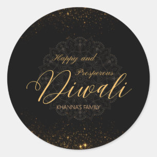 Gelukkig en welvarend Diwali aanpasbaar Ronde Sticker