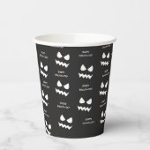 Gelukkig enge geest gezicht Halloween Party Papieren Bekers (Links)