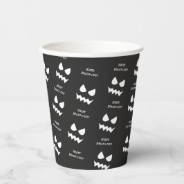 Gelukkig enge geest gezicht Halloween Party Papieren Bekers