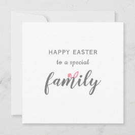 gelukkig esoster voor een speciale familie konijne feestdagenkaart