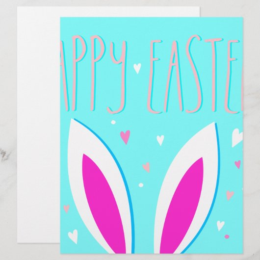 gelukkig esster bunny custom briefhoofd (Voorkant / Achterkant)