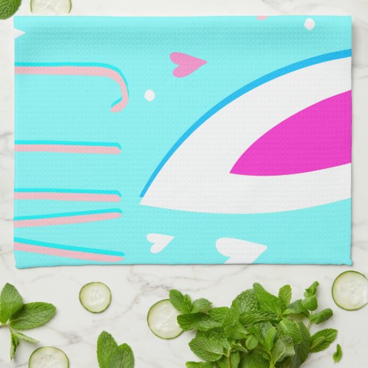 gelukkig esster bunny theedoek (Gevouwen)