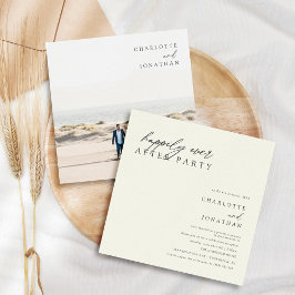 Gelukkig Ever After Feest Elopement Ivoor Trouw Kaart