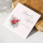 Gelukkig Ever Na Blush Bruiloft Servetten met Roos