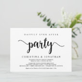 Gelukkig-ever-na-feest, Modern Rustic, Elopement Kaart (Staand voorkant)