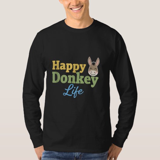 Gelukkig Ezel Leven T-shirt (Voorkant)