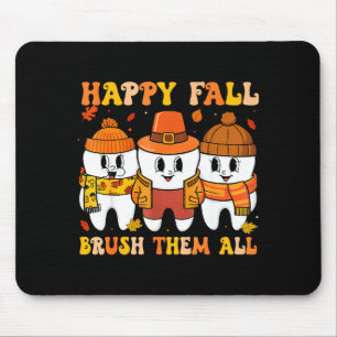 Gelukkig Fall Bruhem Alle Tanden Thanksgiving Tand Muismat