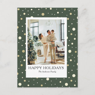 Gelukkig familie Vakantie Fotokaart modern eenvoud Feestdagenkaart