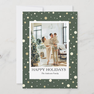 Gelukkig familie Vakantie Fotokaart modern eenvoud Feestdagenkaart