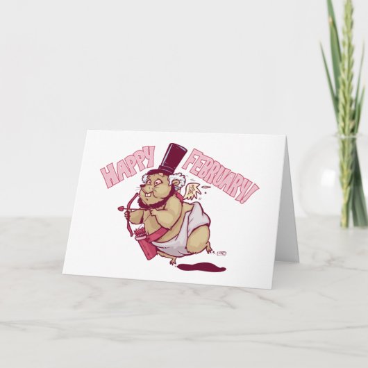 Gelukkig Februari Feestdagen Kaart (Voorkant)