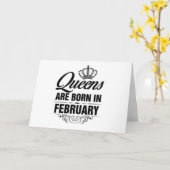 GELUKKIG ***FEBRUARI** JE BENT EEN KONINGIN VERJAA KAART (Gele Bloem)