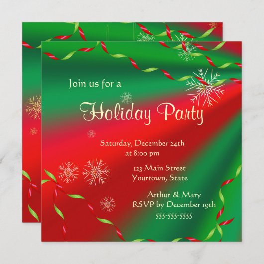 Gelukkig feest kaart (Voorkant / Achterkant)