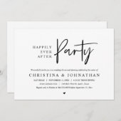 Gelukkig feest na afloop van het huwelijk Eet- en  Kaart (Voorkant / Achterkant)