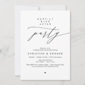 Gelukkig feest na de bruiloft, moderne bruiloftdin kaart (Voorkant)