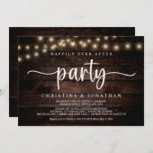 Gelukkig feest na de bruiloft,  String Lights Elop Kaart (Voorkant / Achterkant)