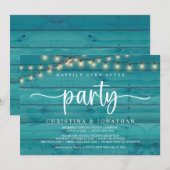 Gelukkig feest na de bruiloft,  String Lights Elop Kaart (Voorkant / Achterkant)