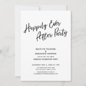 Gelukkig feest na het huwelijk Eenvoudig feest na  Kaart (Voorkant)