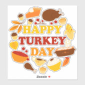 Gelukkig feest op de dag van Turkije Sticker (Vel)