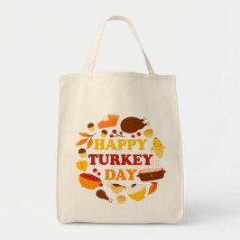 Gelukkig feest op de dag van Turkije Tote Bag