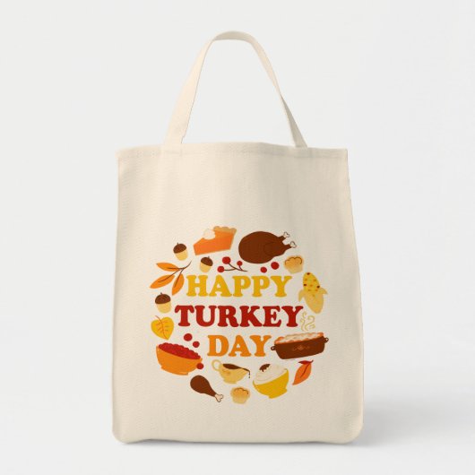Gelukkig feest op de dag van Turkije Tote Bag (Voorkant)