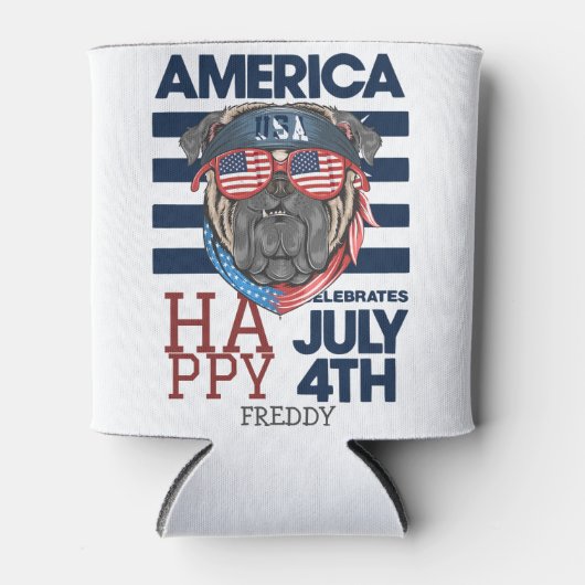 Gelukkig feest op de vierde dag van de onafhankeli blikjeskoeler (Voorkant)