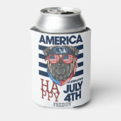 Gelukkig feest op de vierde dag van de onafhankeli blikjeskoeler (Blikje Achterkant)