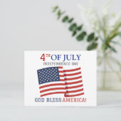 Gelukkig feest op de vierde dag van de onafhankeli briefkaart (Staand voorkant)