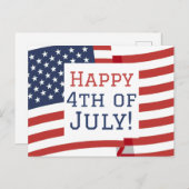 Gelukkig feest op de vierde dag van de onafhankeli briefkaart (Voorkant / Achterkant)