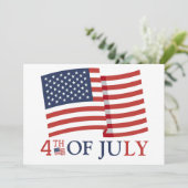 Gelukkig feest op de vierde dag van de onafhankeli feestdagenkaart (Staand voorkant)