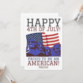 Gelukkig feest op de vierde dag van de onafhankeli kaart (Voorkant / Achterkant in situ)